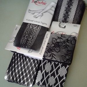Fishnet lace tights